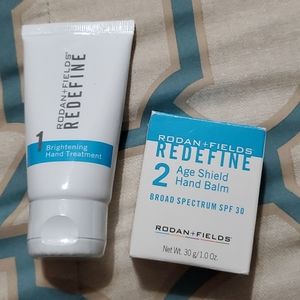 Step 1 bright hand treatment and step 2 hand balm